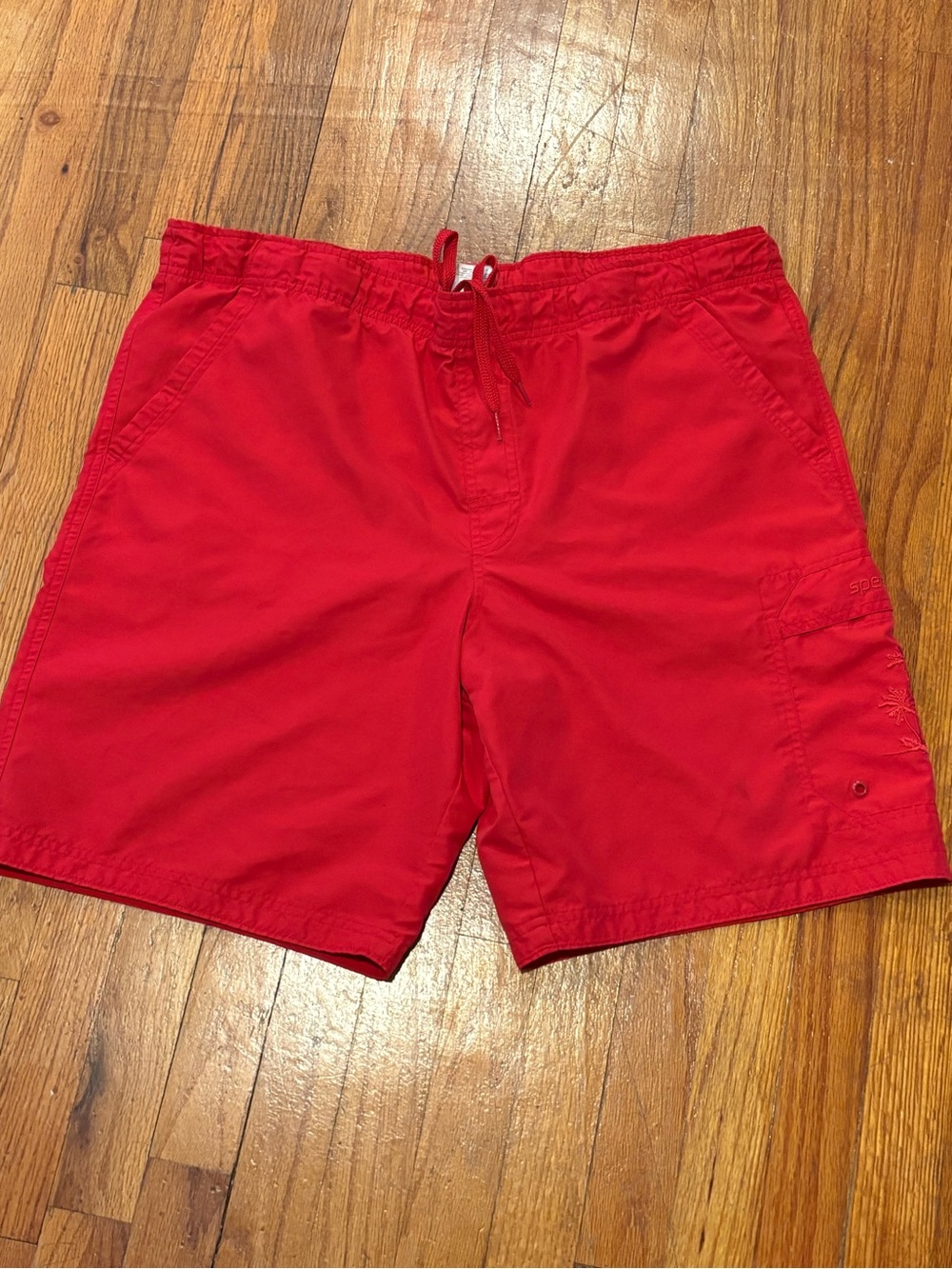 Speedo Bright Red Men's Swim Trunks Med